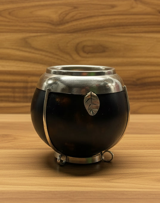 Artesanías Argentinas Round Calabash Gourd – Handcrafted Yerba Mate Cup