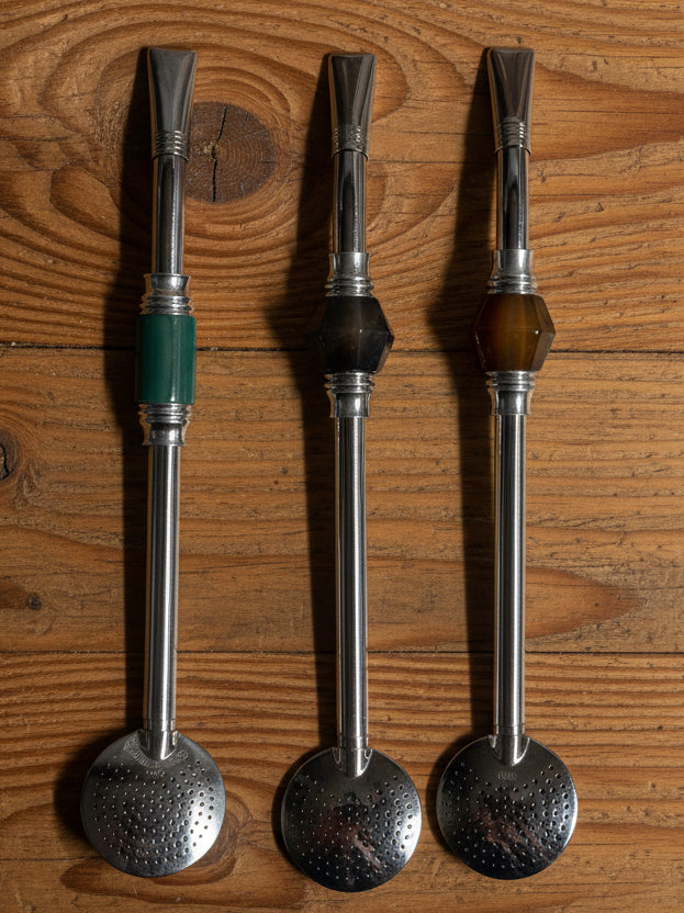 Stainless + Stone design bombilla green