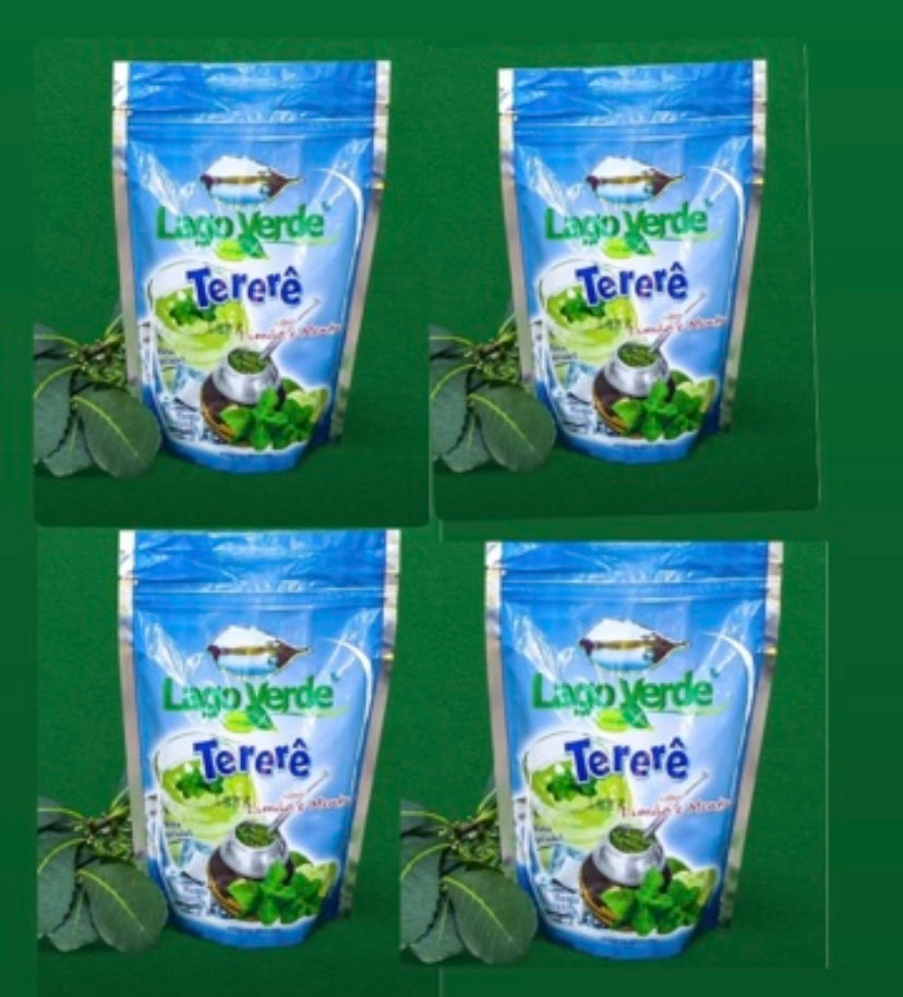 Tereré – Lago Verde Lemon & Mint 250g (4-Pack, 1Kg Total)