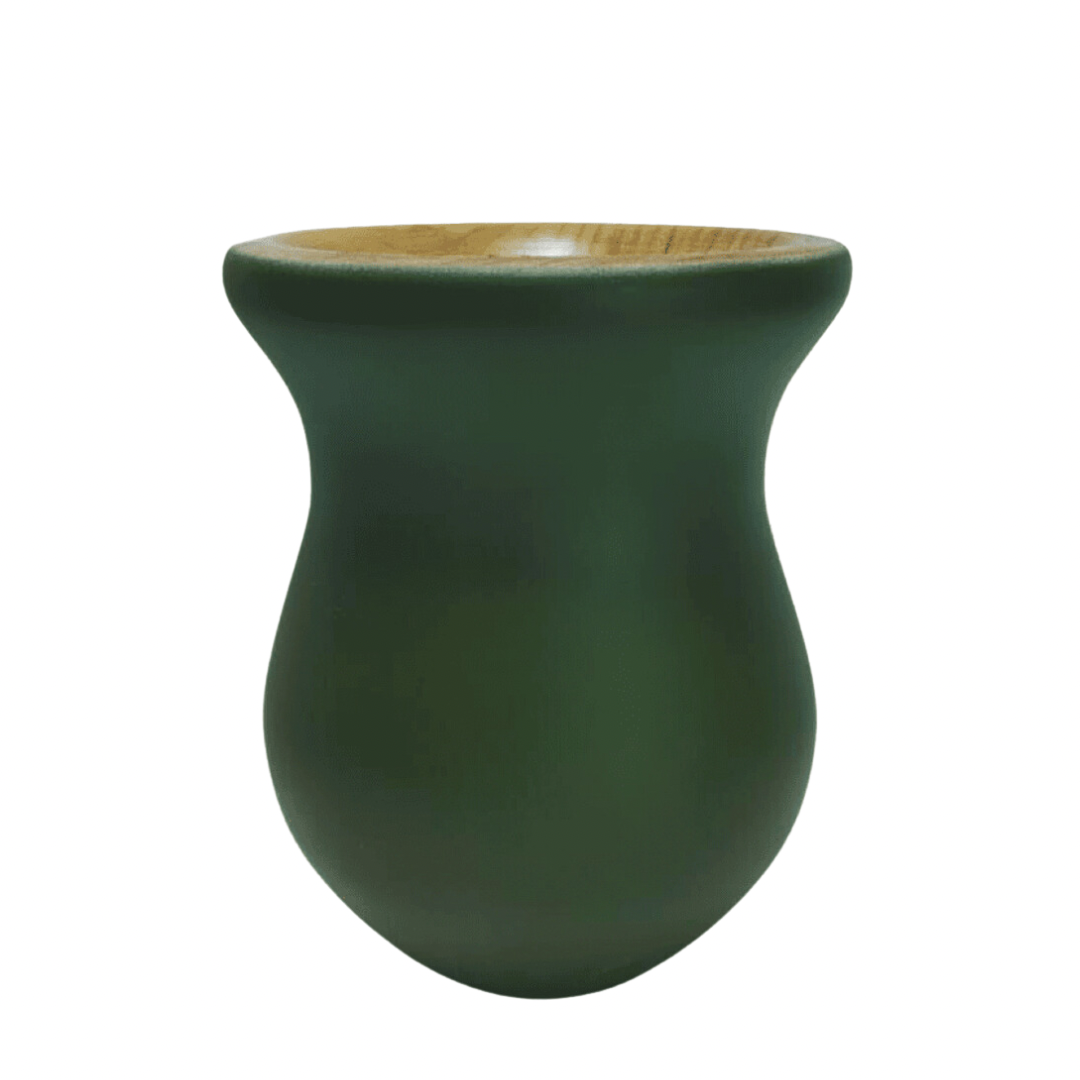 Perfect Matte Green Wooden Gourd