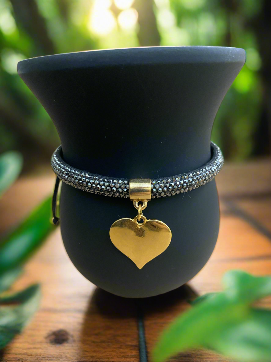 Black Wooden Heart Chocker