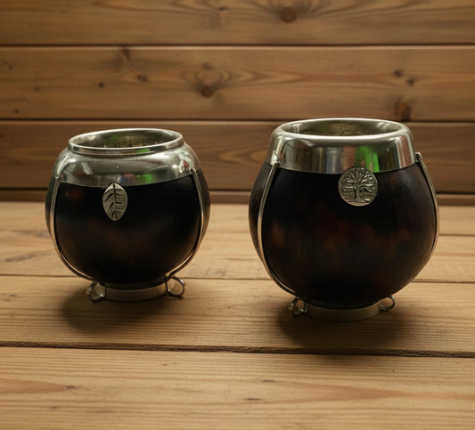 Artesanías Argentinas Round Calabash Gourd – Handcrafted Yerba Mate Cup