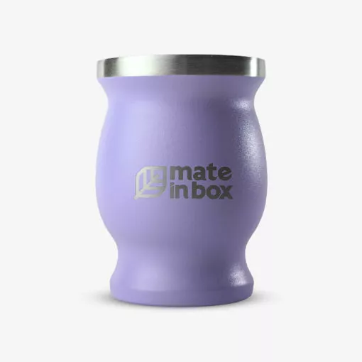 A Purple Mate gourd that reads "Mate in box