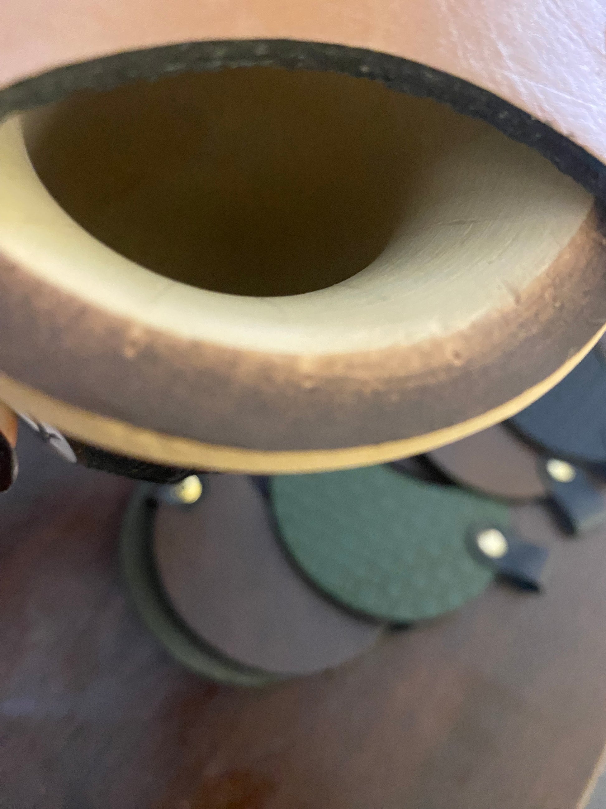 Closeup of a yerba mate gourd with a gourd top cover